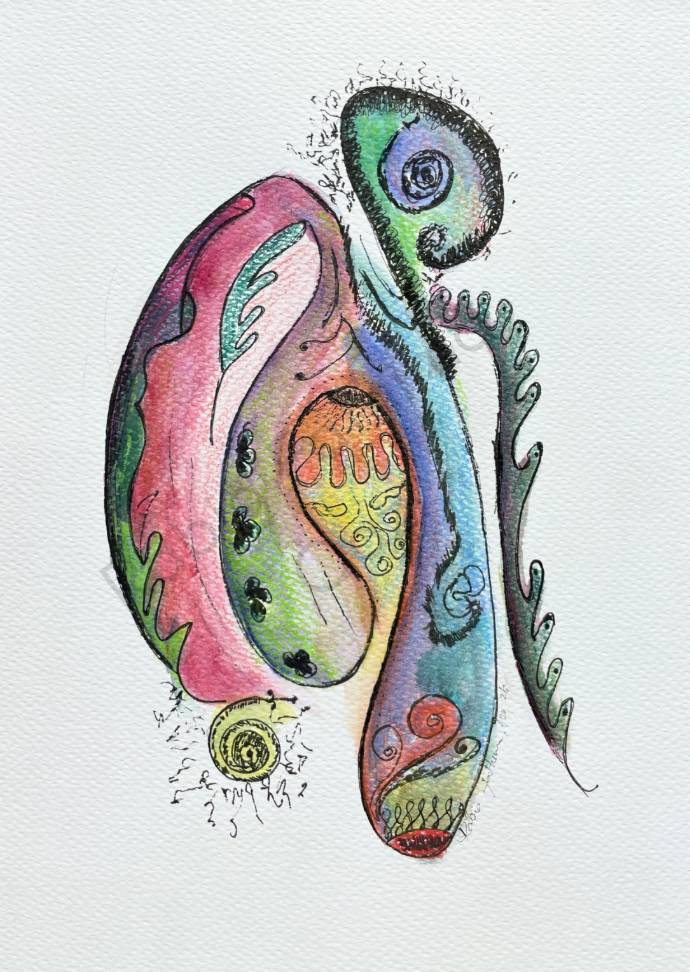 As the river bends (Unframed)