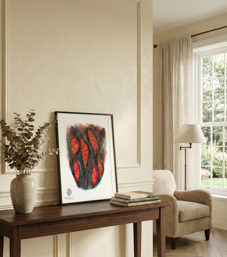 Filament Flames w/ Frame(46x62cm) (copy)