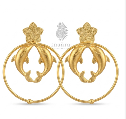 Mayra Starfish & Dolphin Drops Earrings